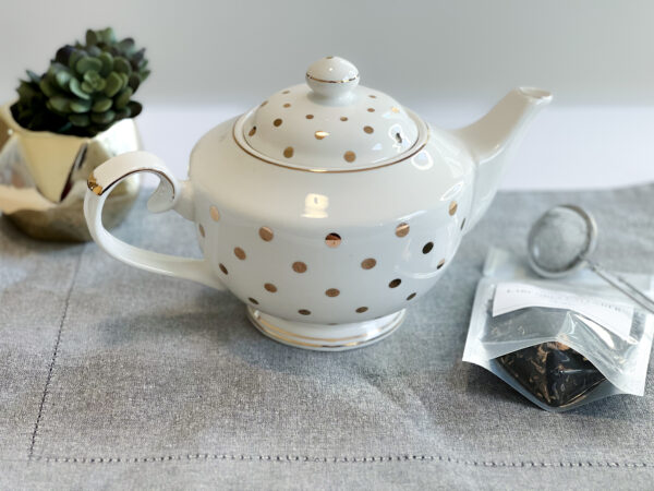 Gold Polka Dot Large Teapot