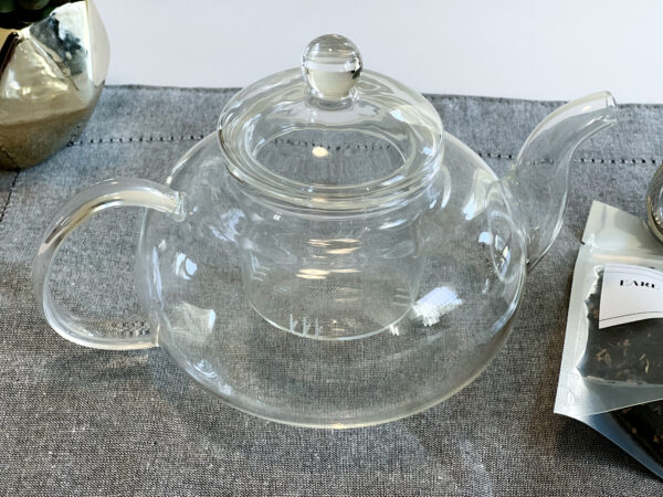 Small Clear Glass Teapot with Infuser